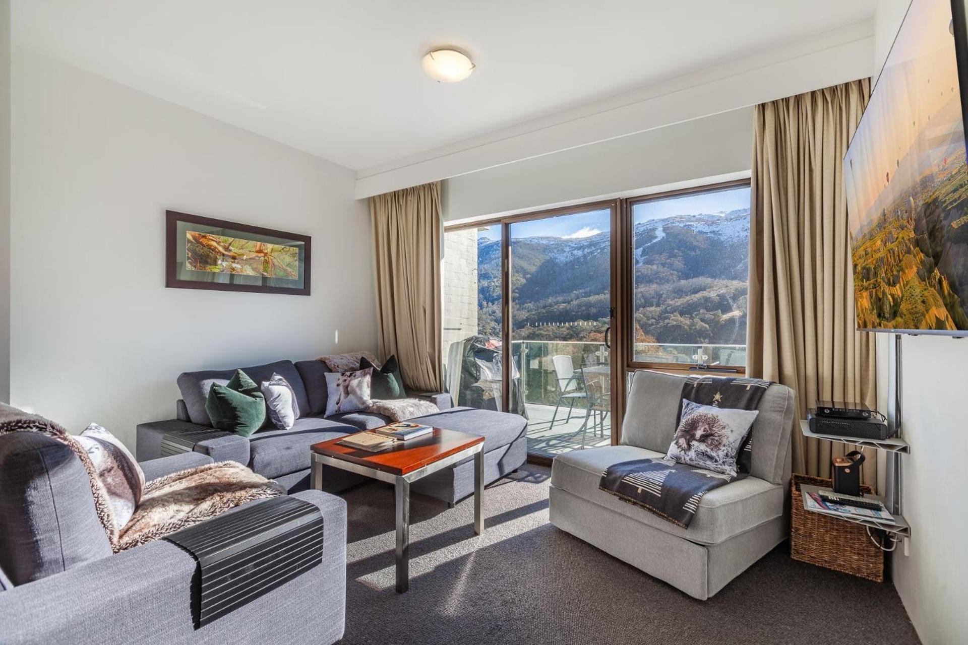 Lantern 1 Bedroom Balcony With Panoramic View Thredbo Bagian luar foto